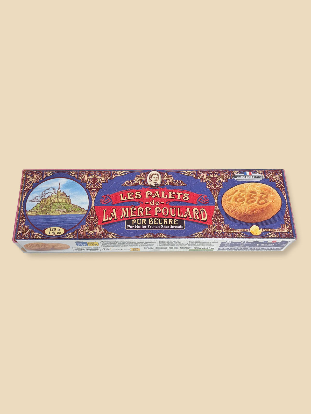 French Palets Chunky Round Caramel Butter Biscuits - 125g