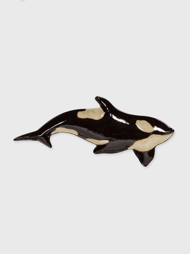 Ceramic Orca Whale Shaped Dish - 36cm