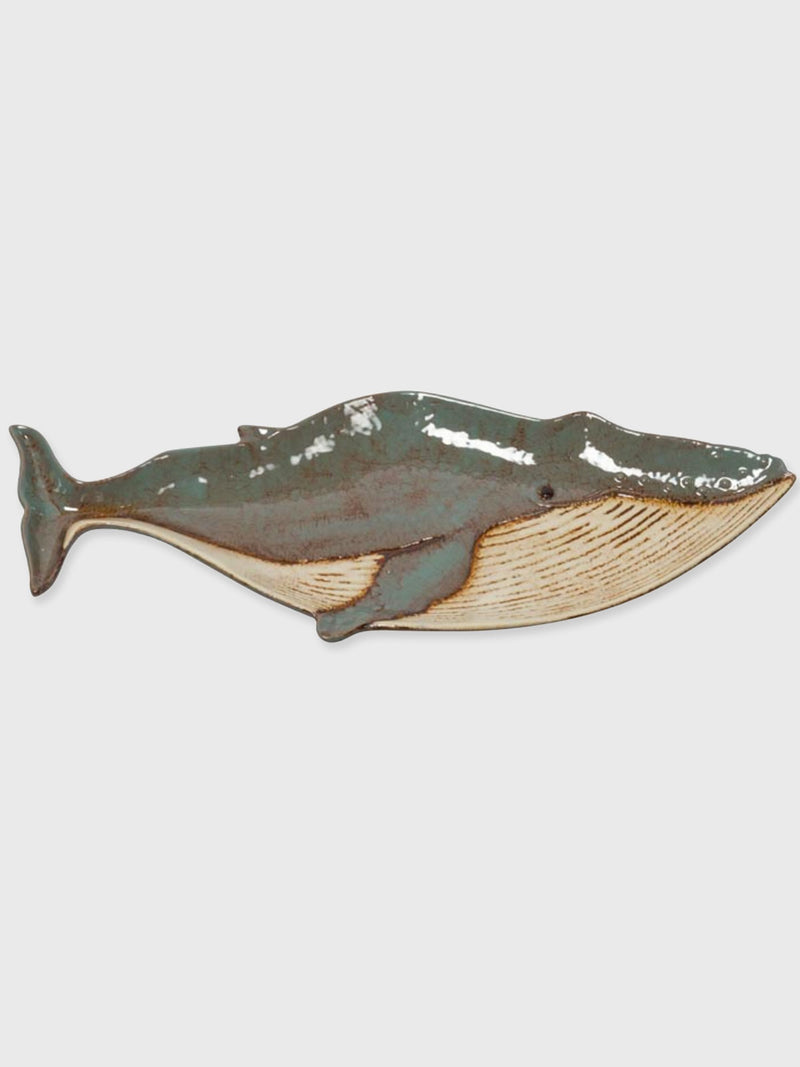 Ceramic Whale Shaped Long Dish - 41cm