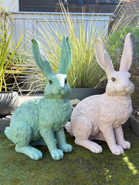 Giant Bunny Rabbit Statue - Aqua Blue