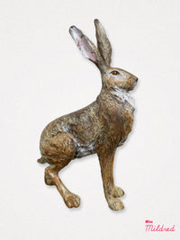 Large Resin Standing Hare Statue - 53cm