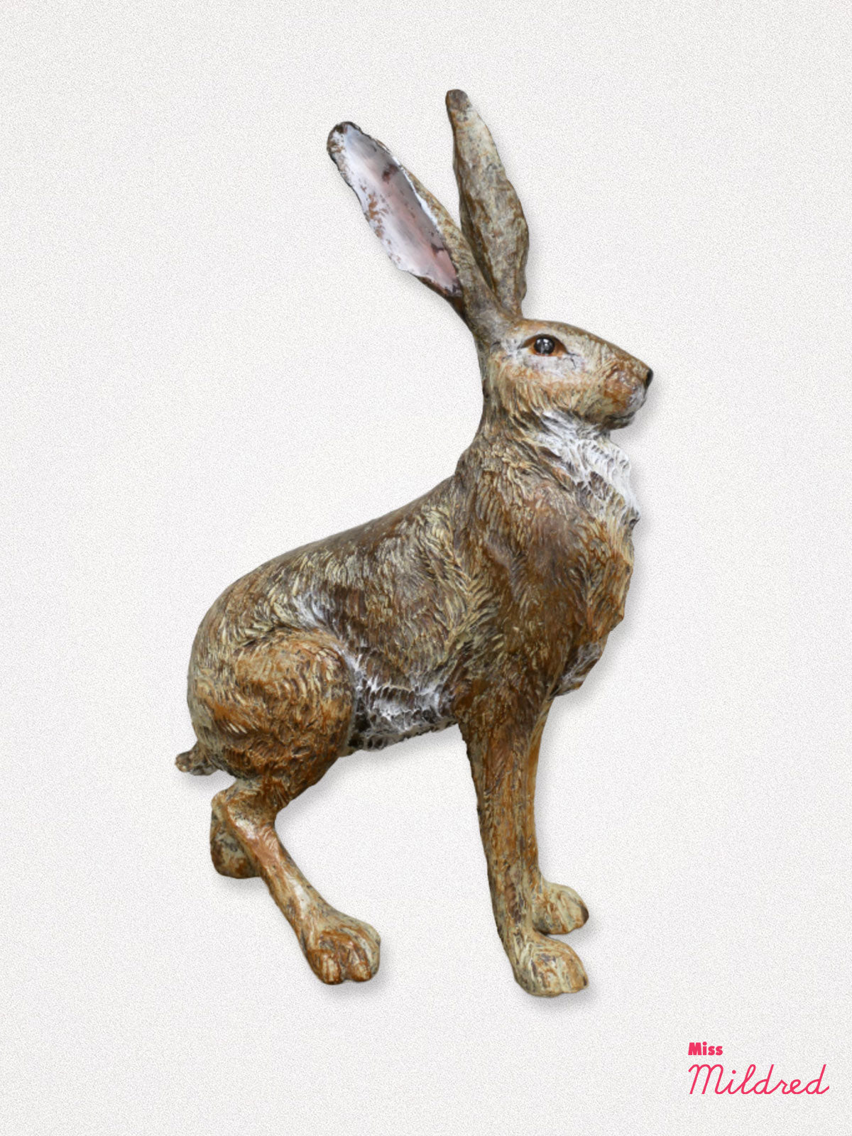 Large Resin Standing Hare Statue - 53cm