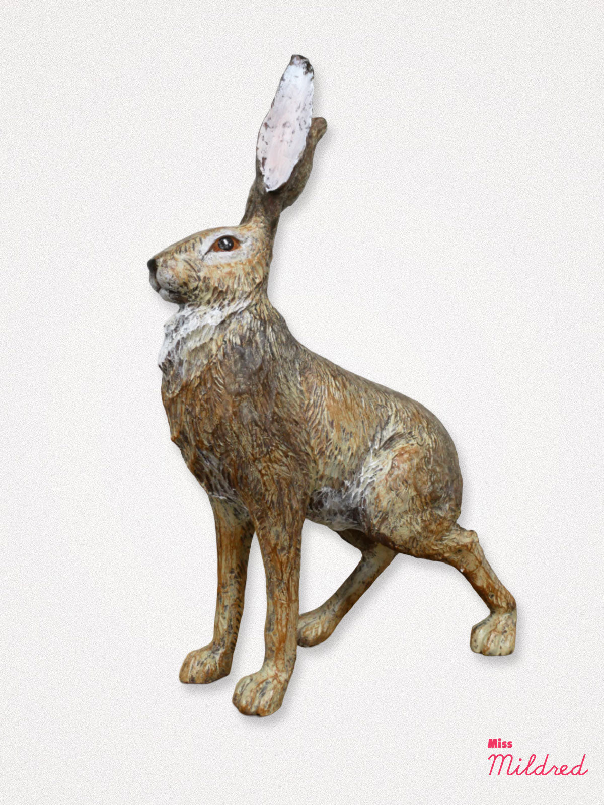 Large Resin Standing Hare Statue - 53cm