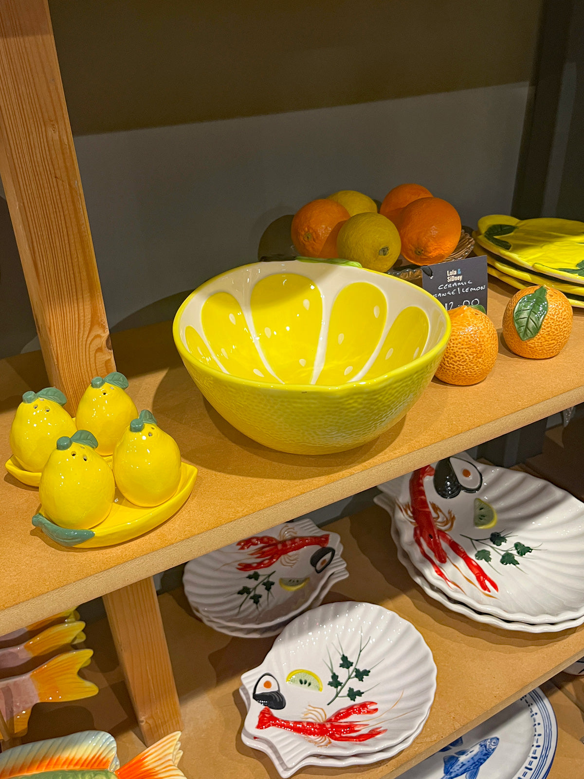 Lemon Shaped Ceramic Deep Bowl