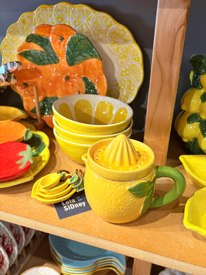 Ceramic Set of 4 Measuring Spoons - Lemon