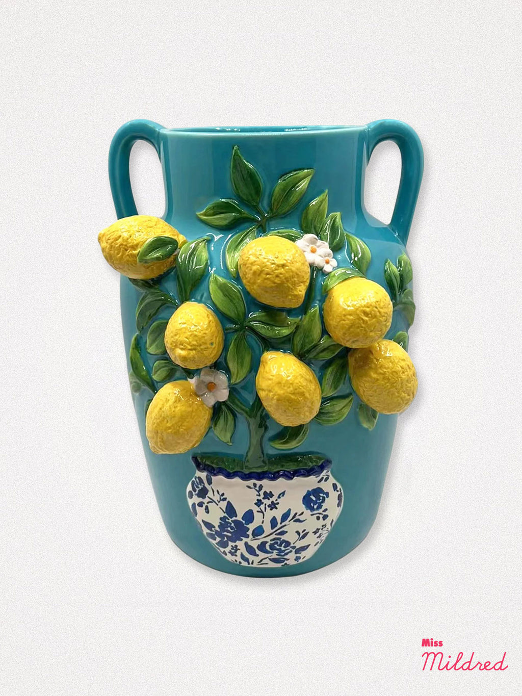 Lemon Tree Design Vase - 27cm