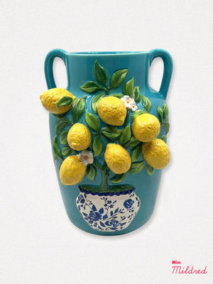 Lemon Tree Design Vase - 27cm