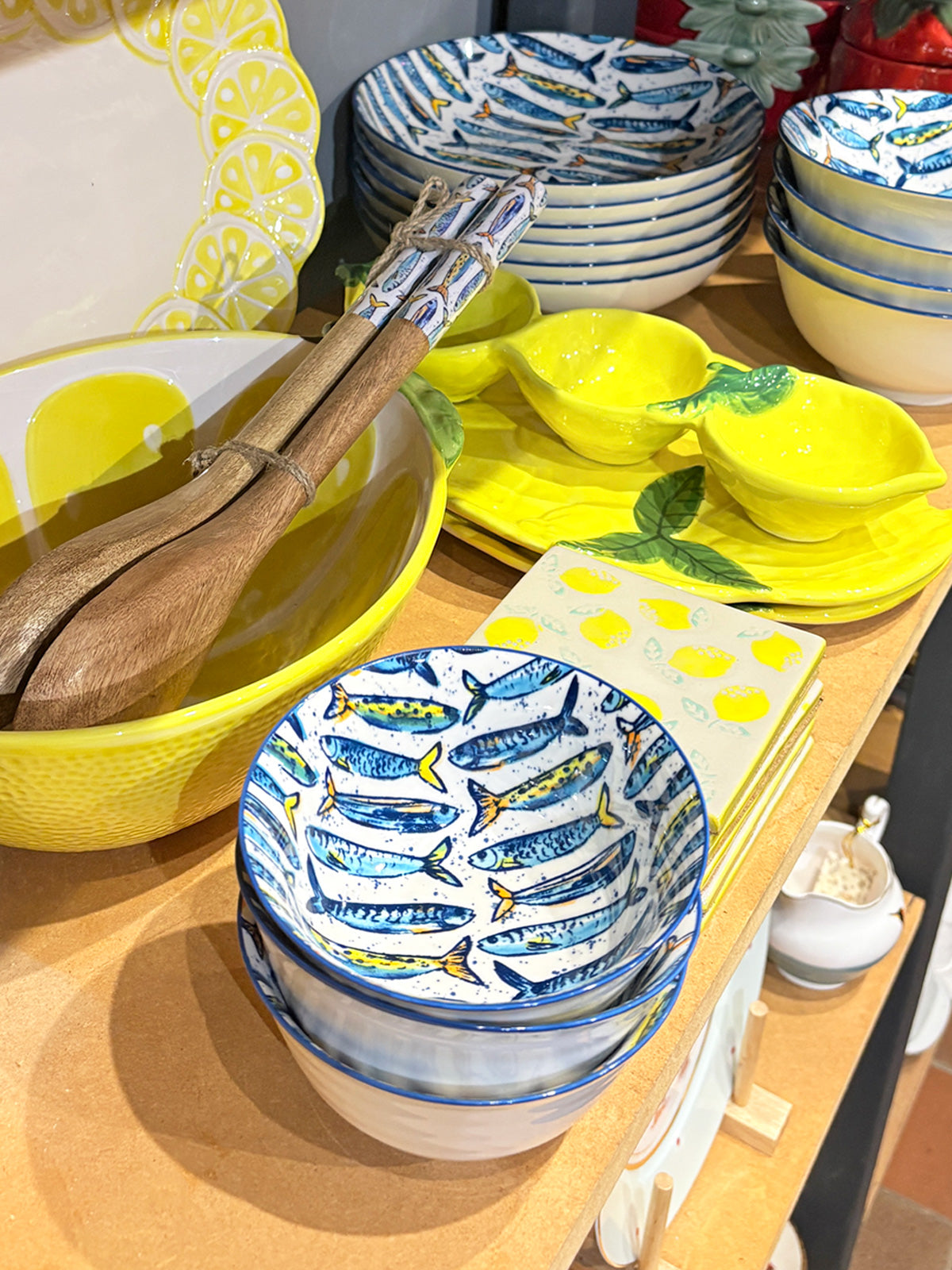 Sardine Fish Print Long Ceramic Serving Dish