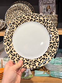 Leopard Print Porcelain Dinner Plate - 26.5cm