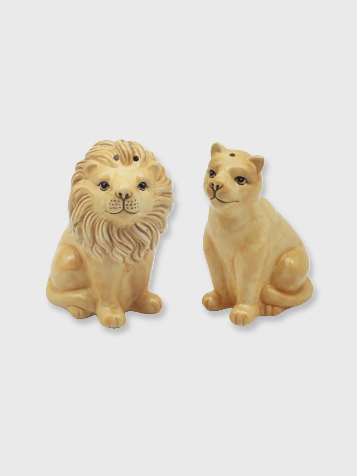 Lion Shaped Salt and Pepper Shaker Pots