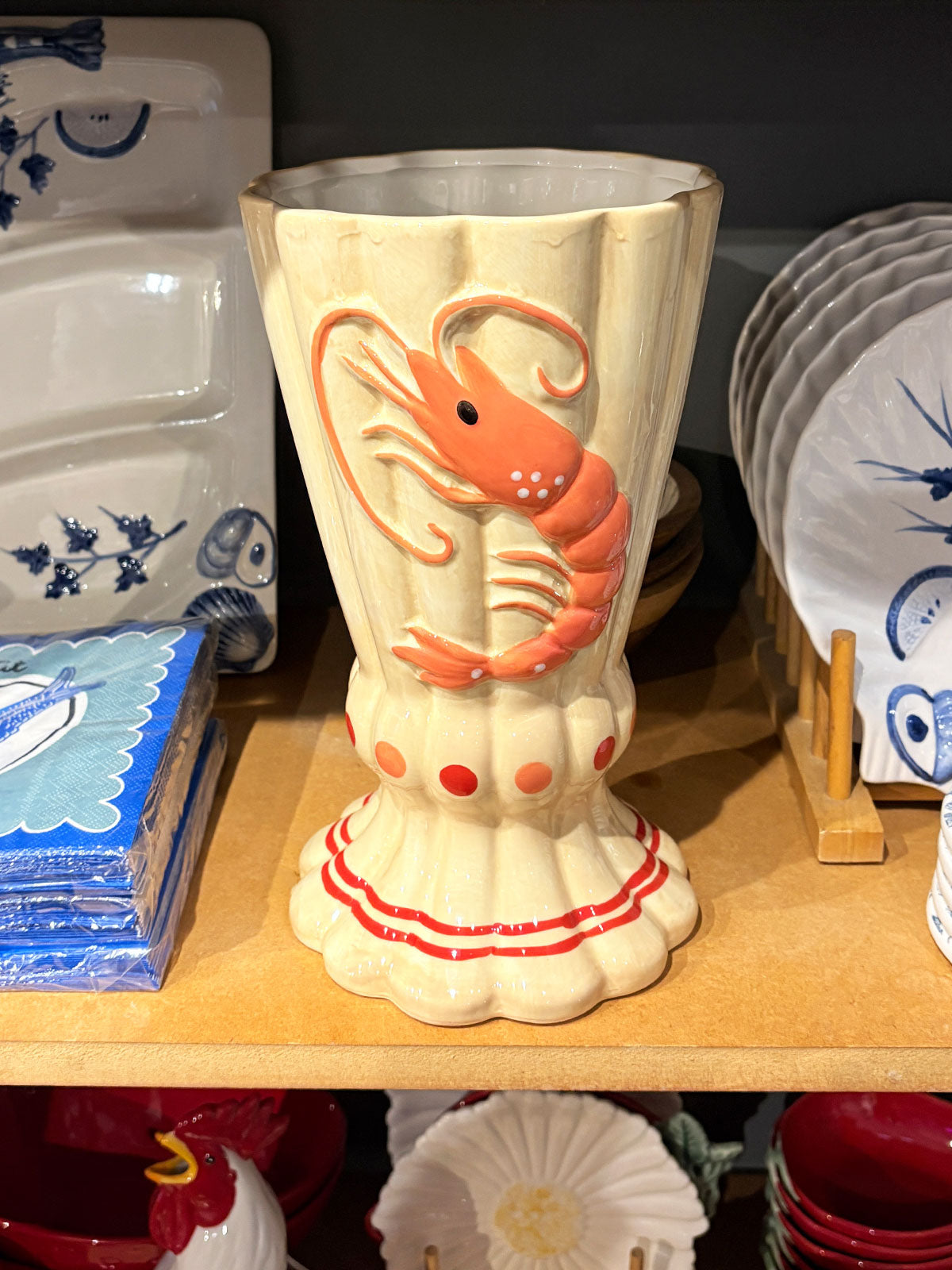 Lobster Crustacean Design Vase - 27.5cm