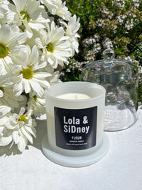 Glass Dome Candle - Lola White Flowers