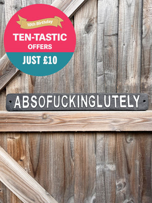 Absofuckinglutely Metal Sign