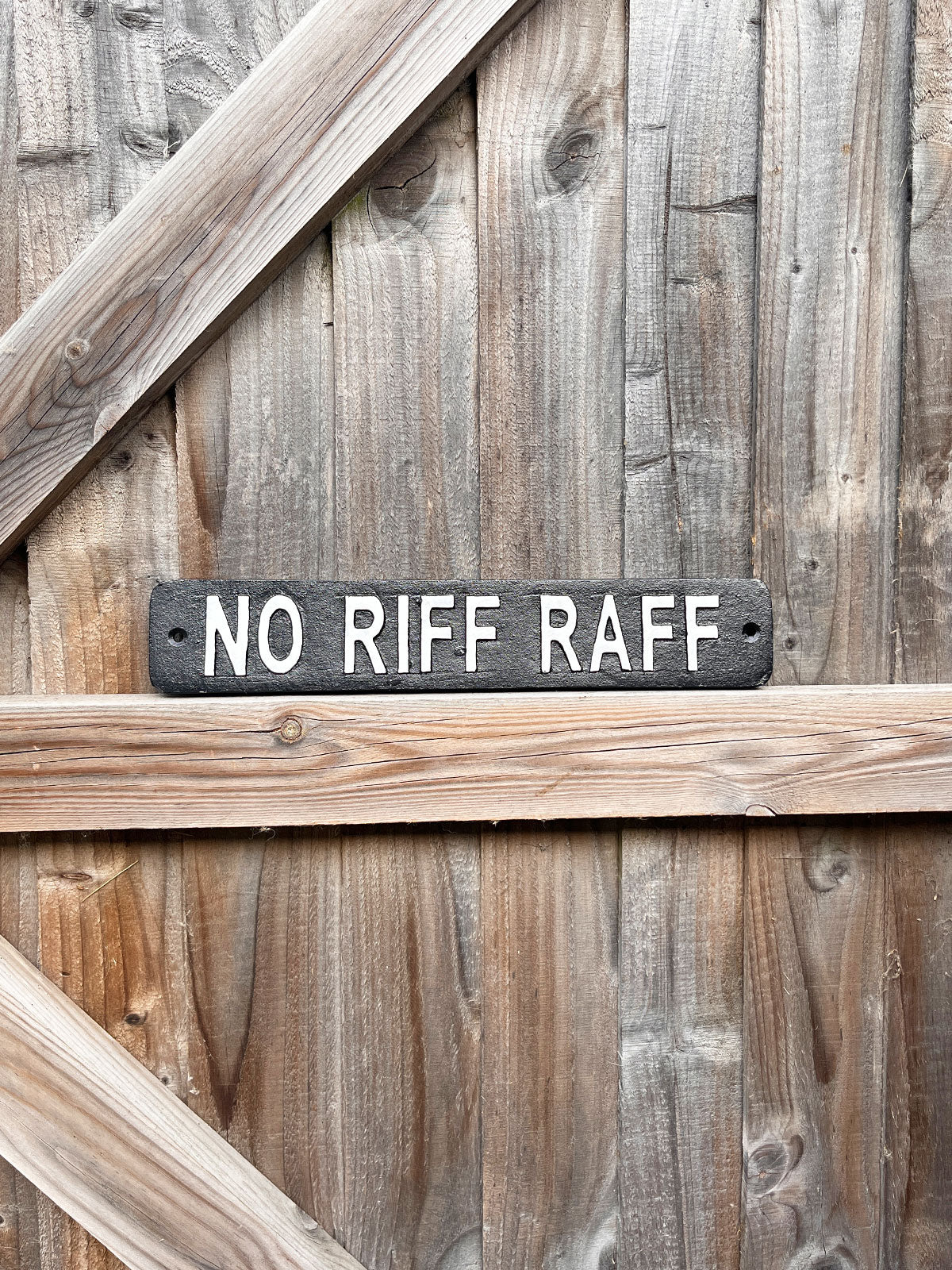 No Riff Raff Dogs No Riff Raff Metal Sign – Lola & SiDney