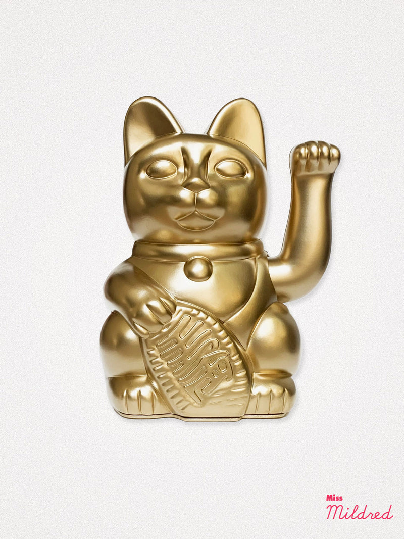 Lucky Fortune Waving Cat - Gold