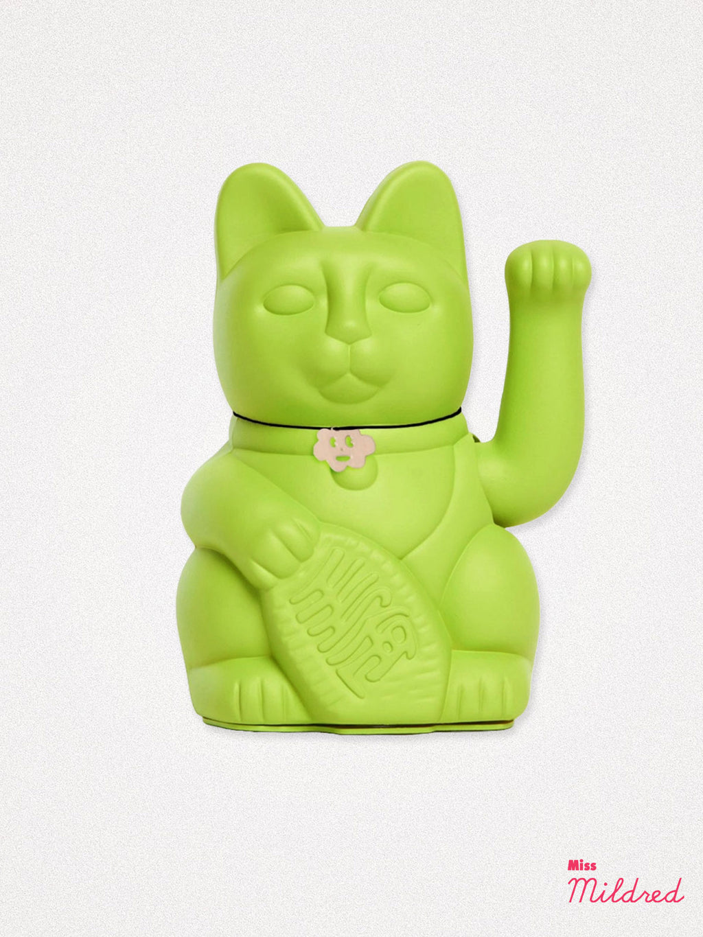 Lucky Fortune Waving Cat - Lime Green