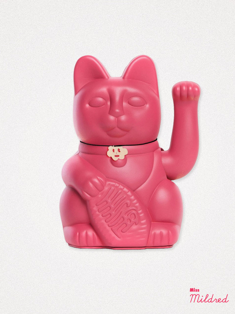 Lucky Fortune Waving Cat - Pink￼