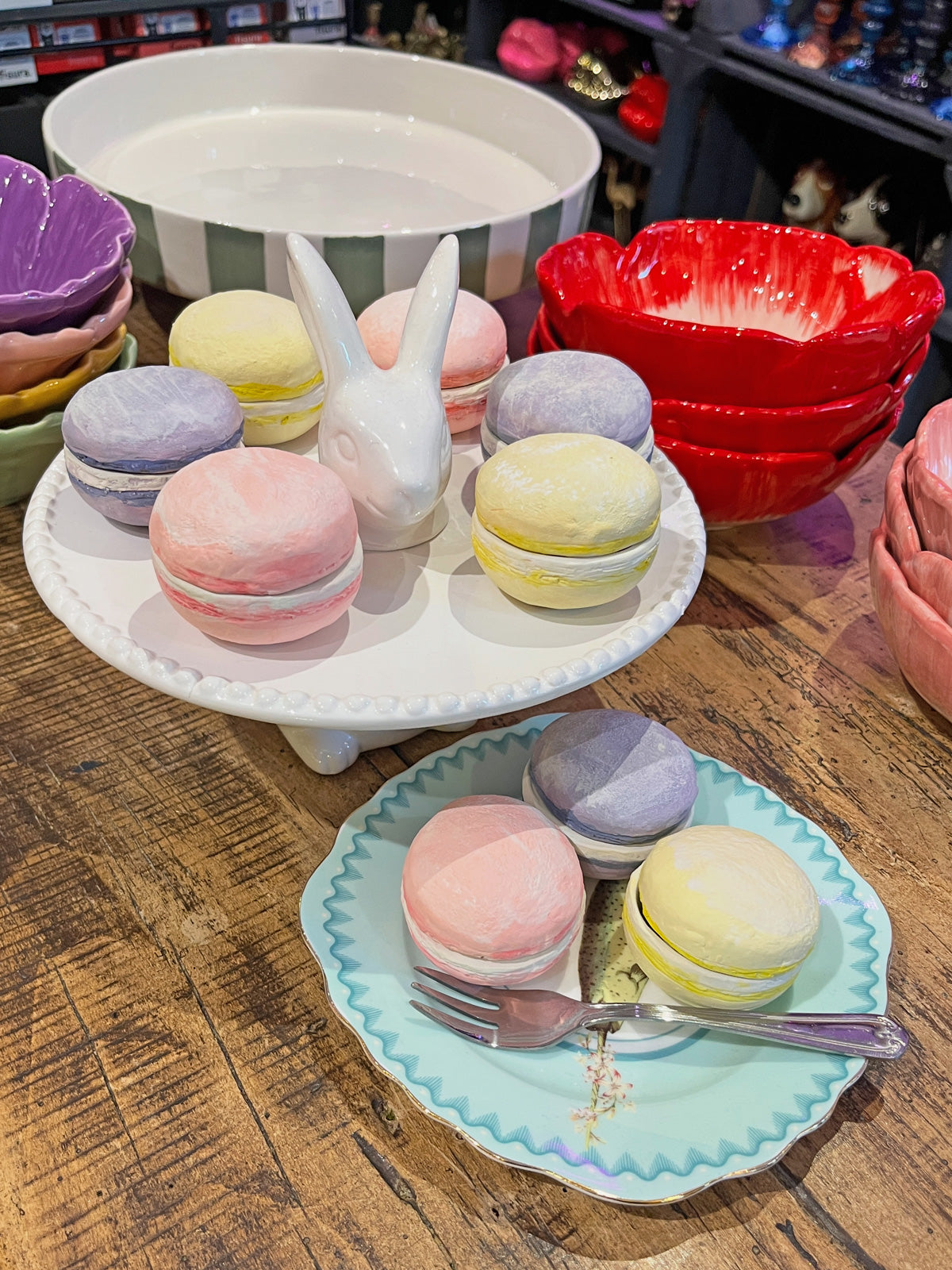 Ceramic Trinket Box - Purple Macaroon