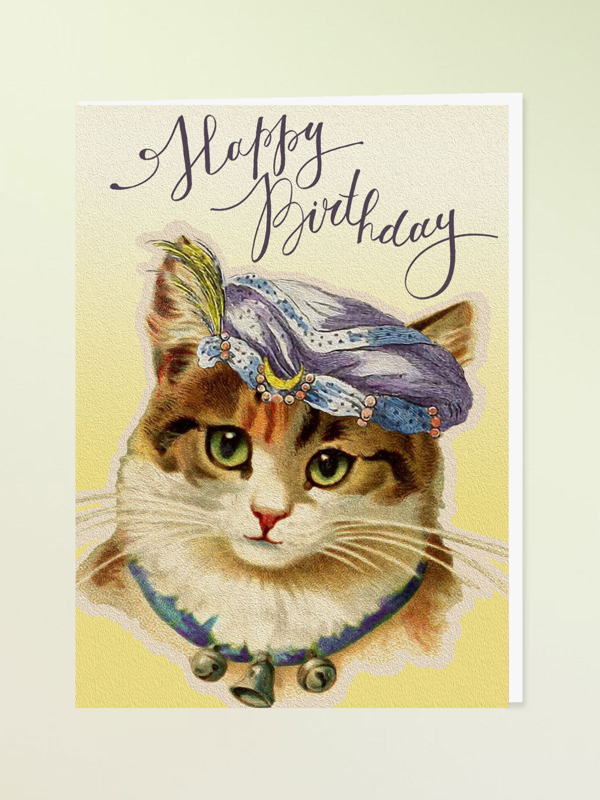 Madame Treacle Greeting Card - Cat in Cap