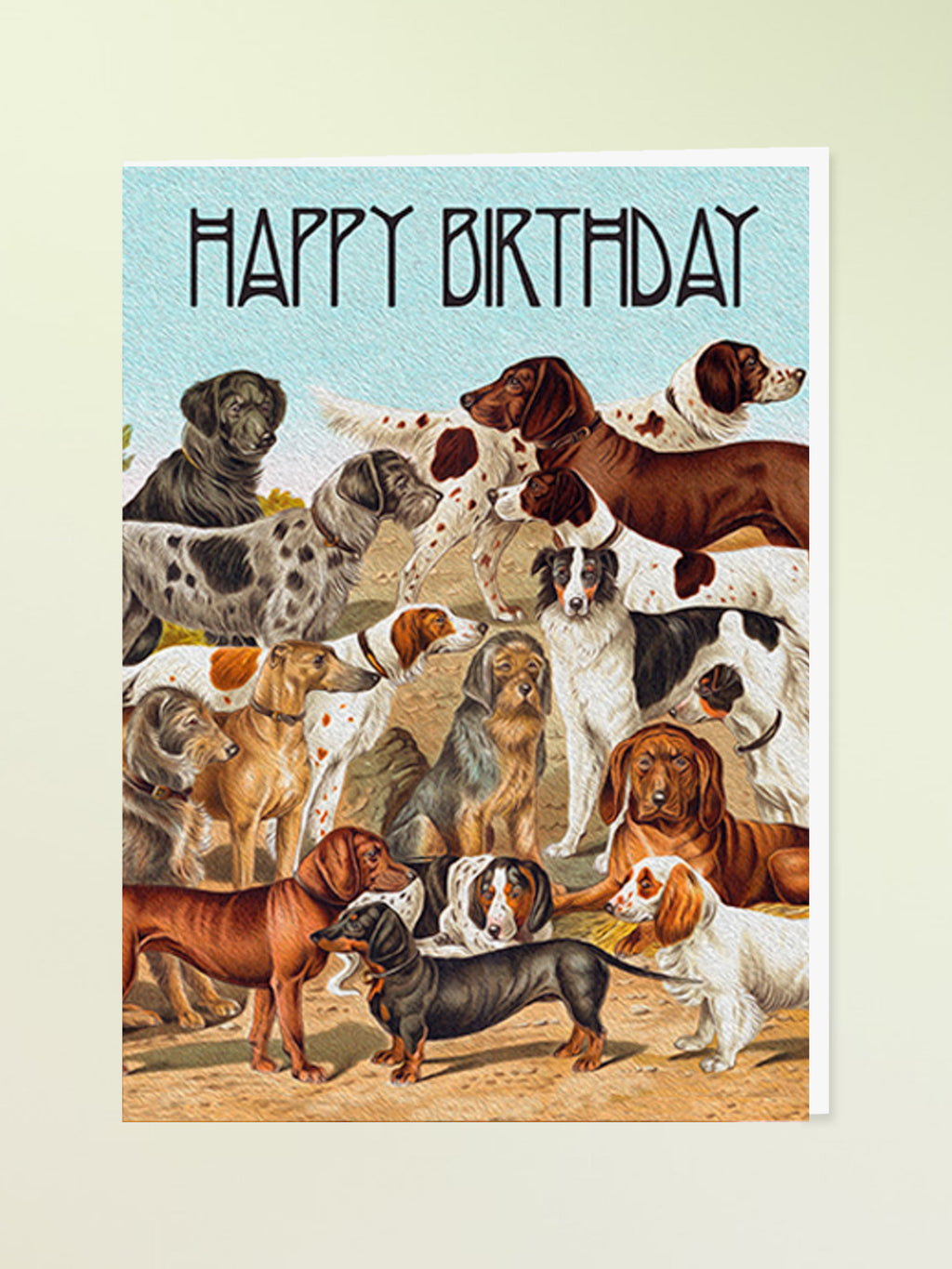 Madame Treacle Greeting Card - Dog Gathering