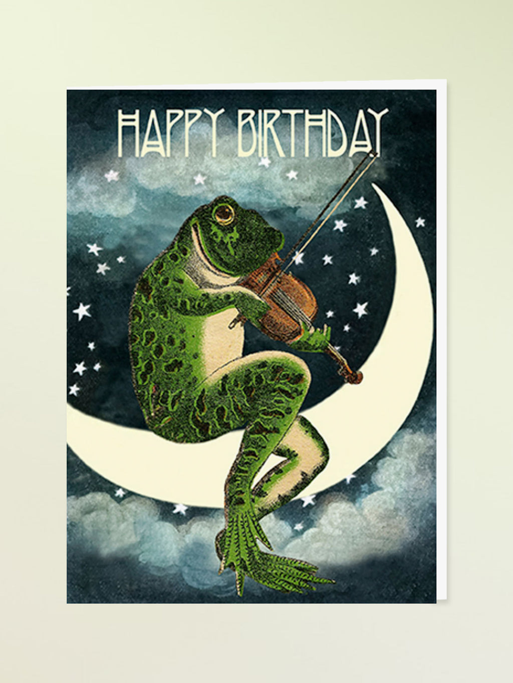 Madame Treacle Greeting Card - Frog In The Moon