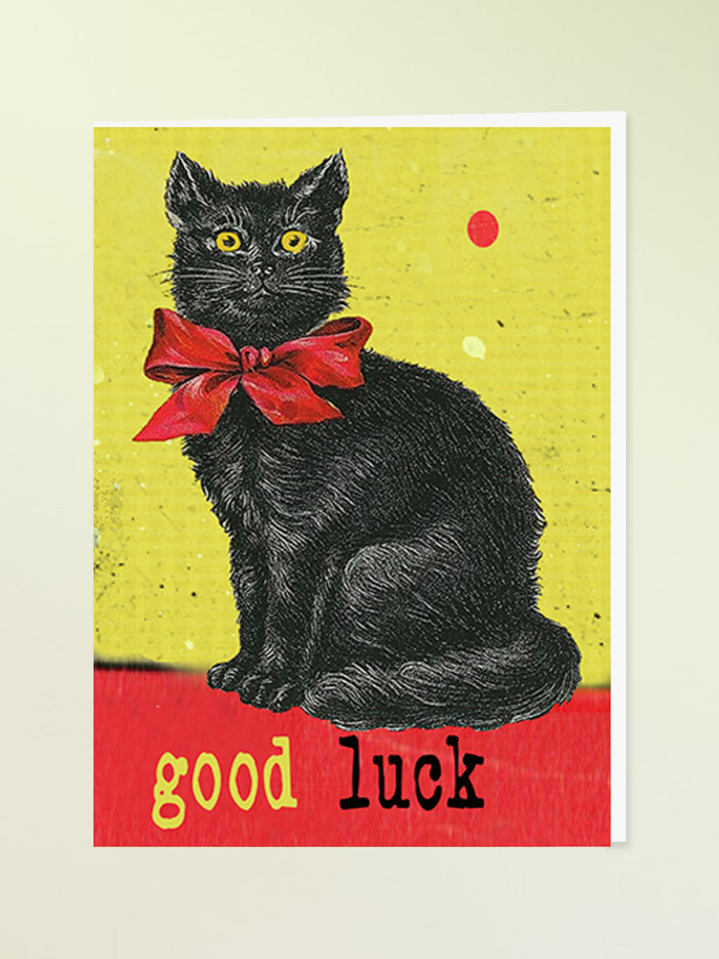 Madame Treacle Greeting Card - Lucky Black Cat