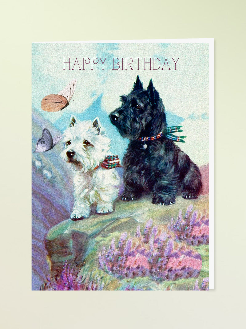 Madame Treacle Greeting Card - Two Scotties