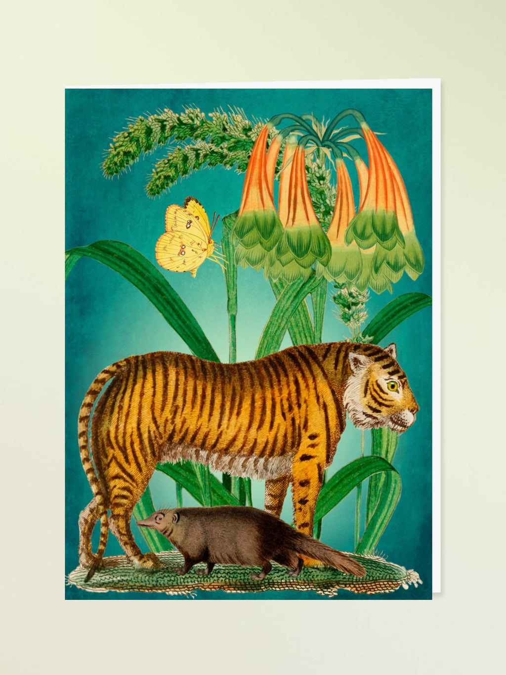 Madame Treacle Greeting Card - Tiger and Friend