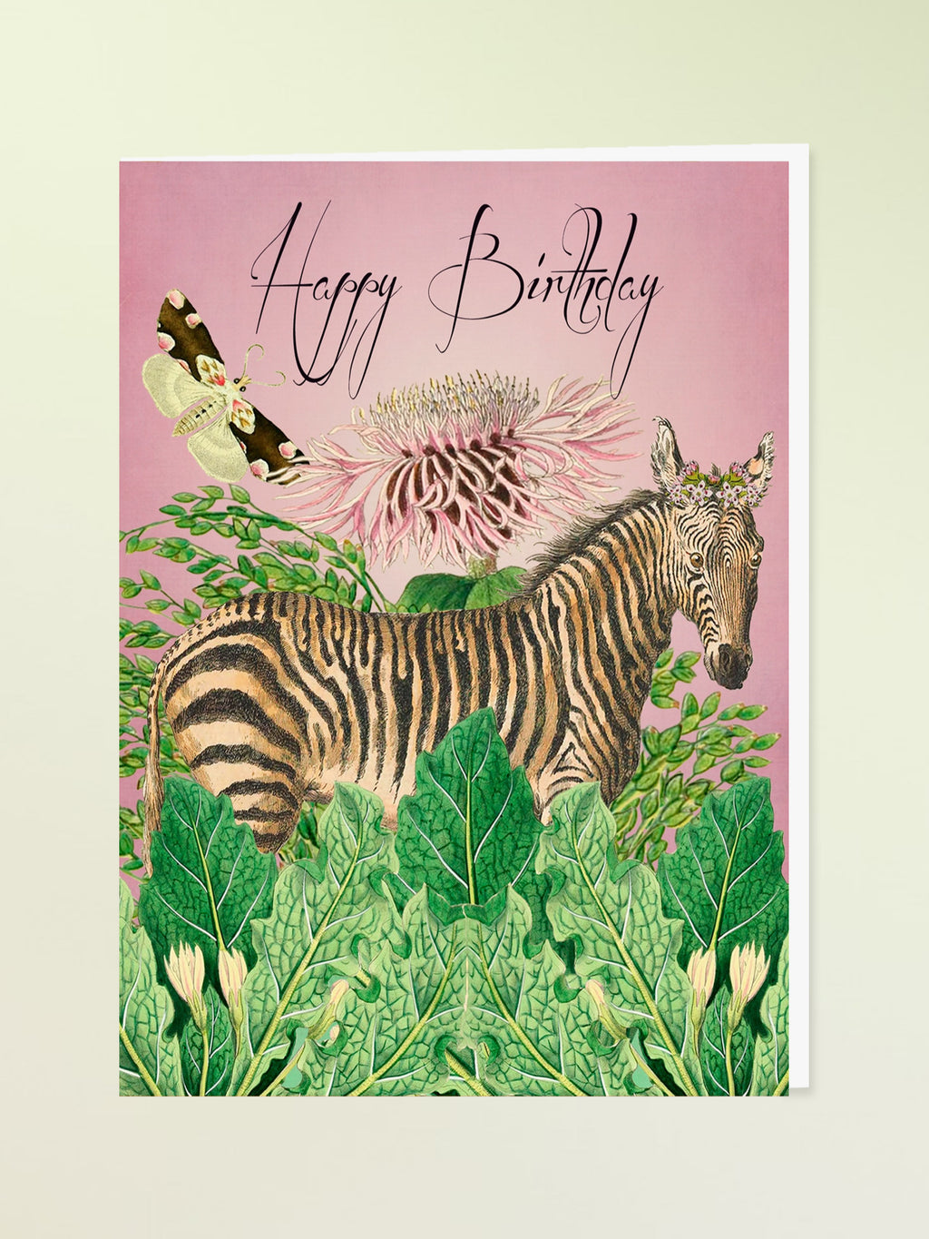 Madame Treacle Greeting Card - Zebra Garden