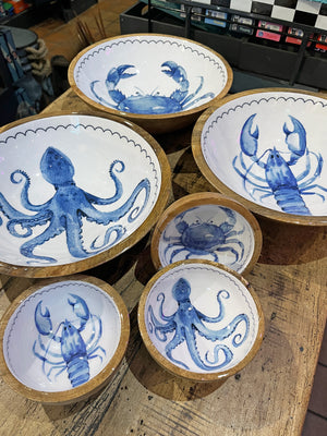 Octopus Wooden Bowl - 11cm
