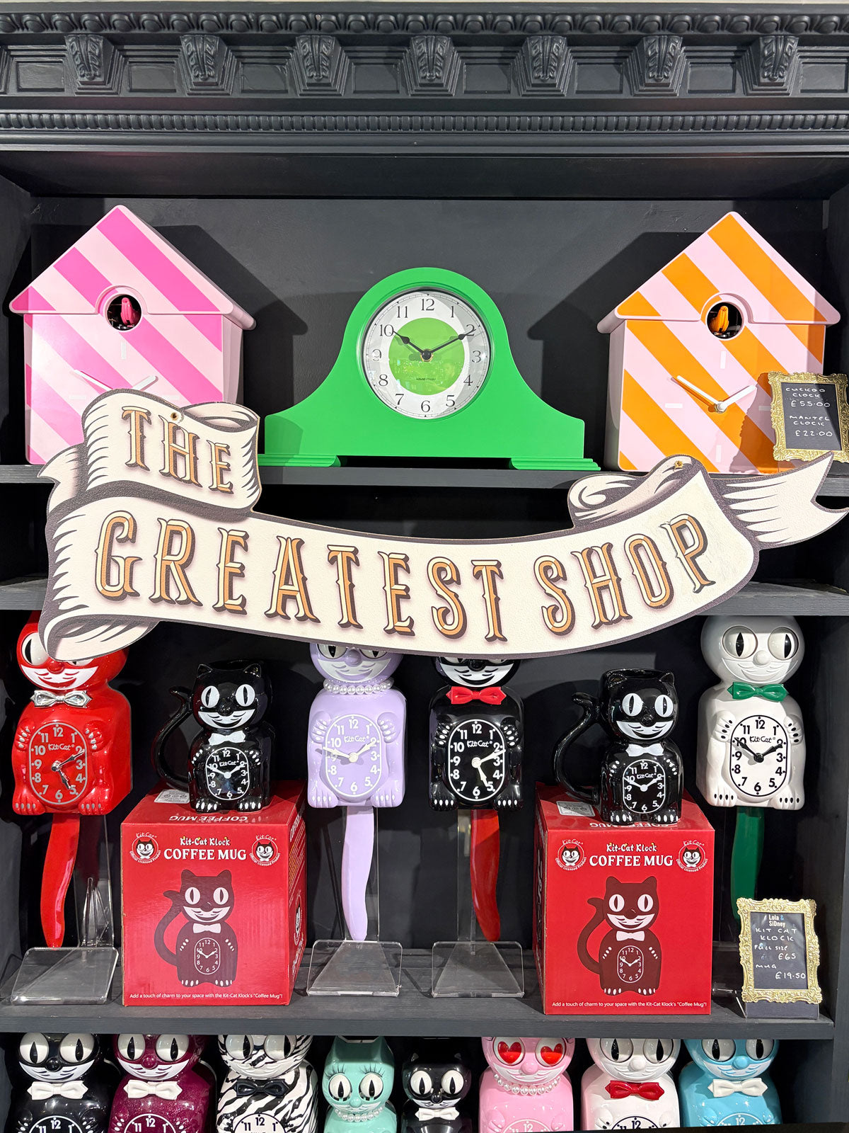 Kit Cat Clock - Original Large Size - Lilac Necklace