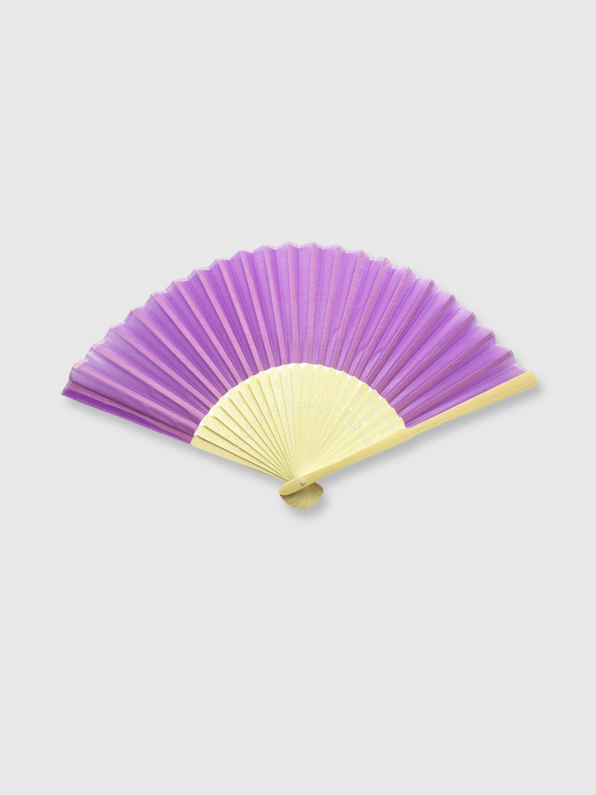 Wooden Paper Hand Fan - Purple Mauve