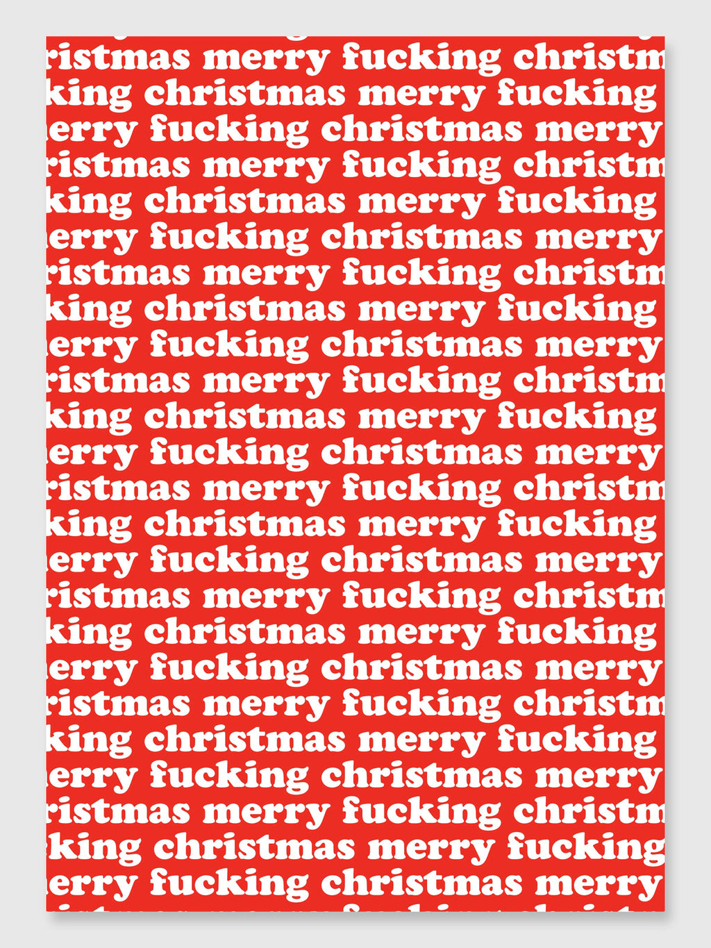 Rude Wrapping Paper - Merry Fucking Christmas