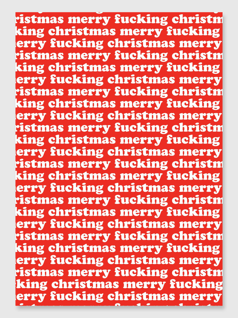 Rude Wrapping Paper - Merry Fucking Christmas