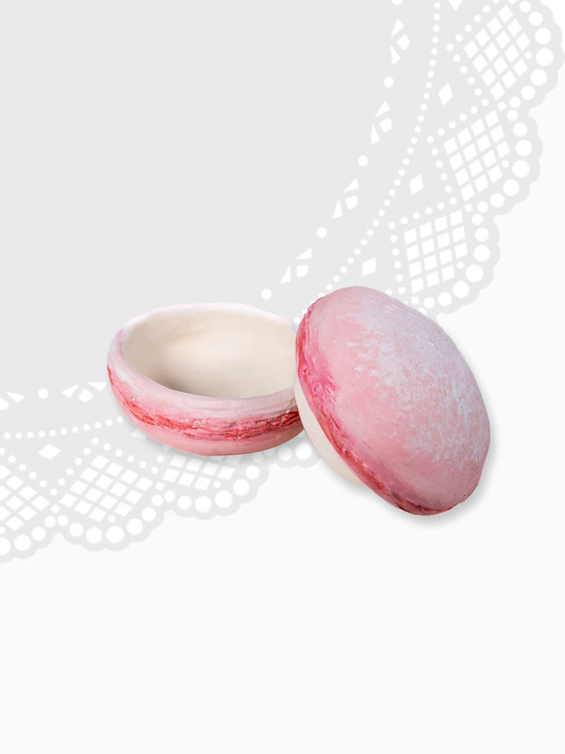 Ceramic Trinket Box - Pink Macaroon