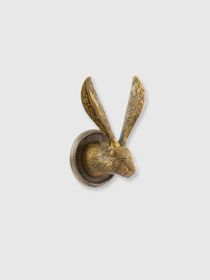 Metal Hare Drawer Knob - Gold