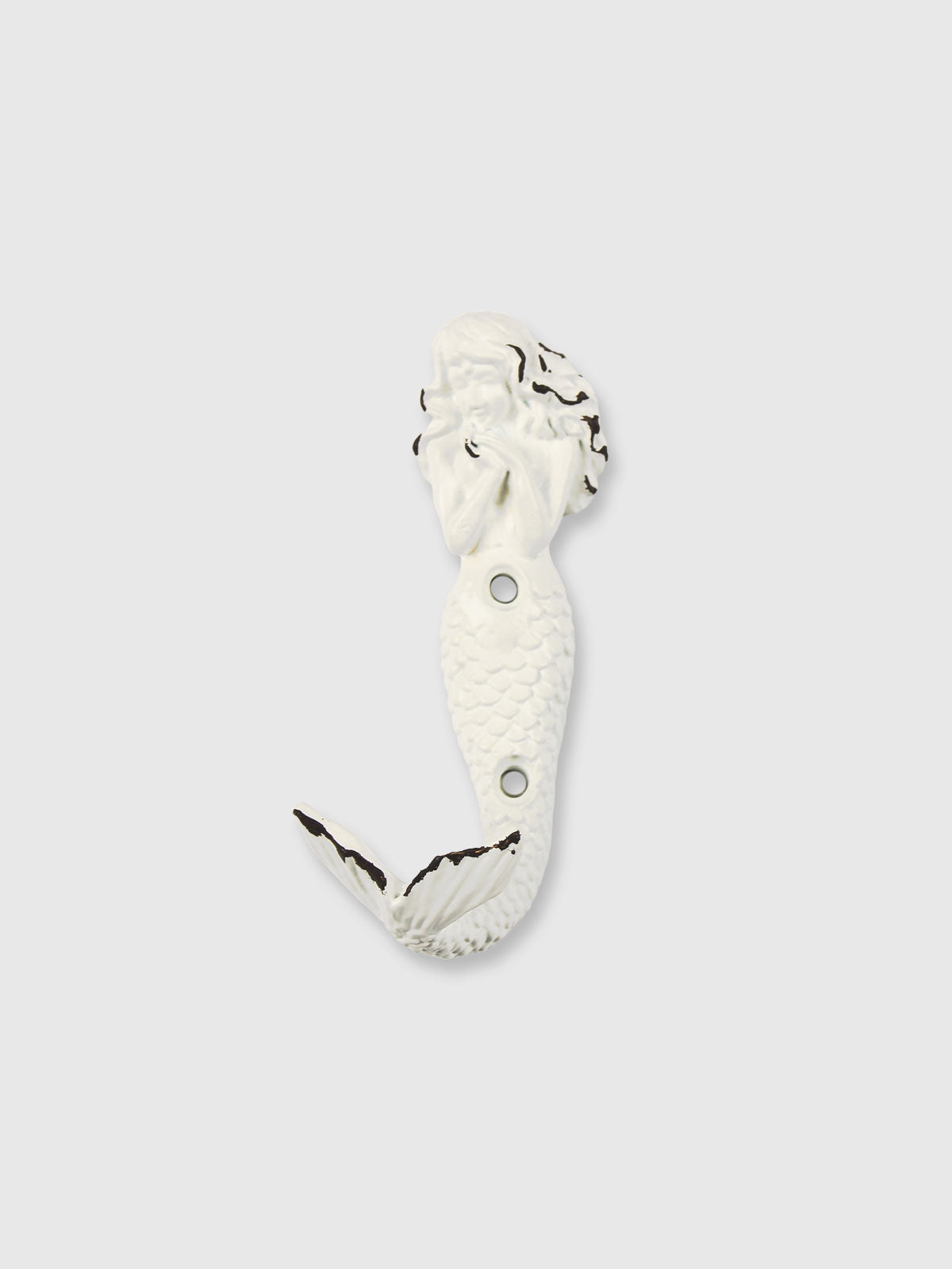 Mermaid Shaped Hook - Antique White