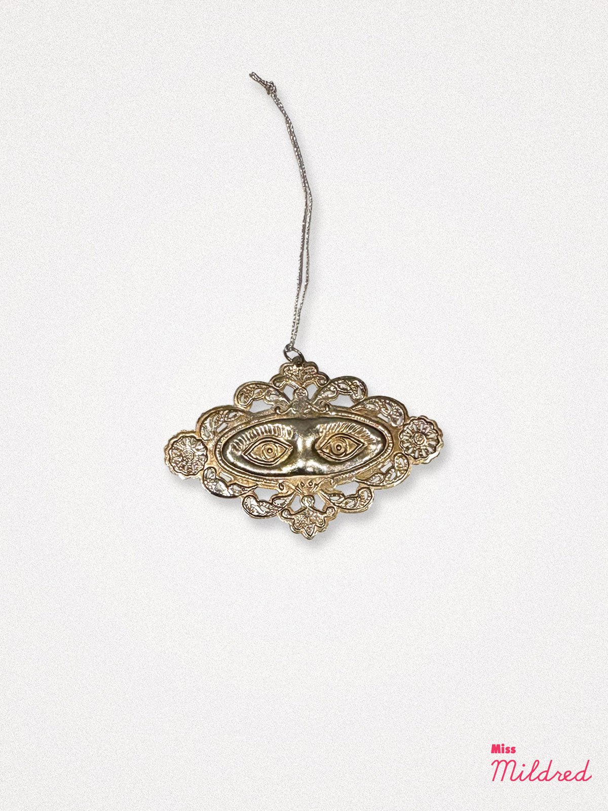 Pressed Metal Hanging Milagros Eyes