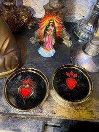 Round Trinket Dish -Sacred Heart Flame