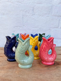 Gurgly Glug Jug Vase Mini Small - Orange