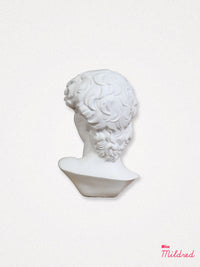 Small Roman Head Bust - White and Gold