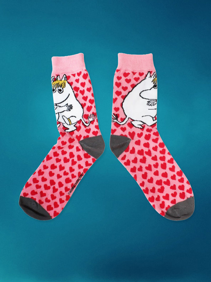 Moomins Cotton Ladies Socks - Hearts