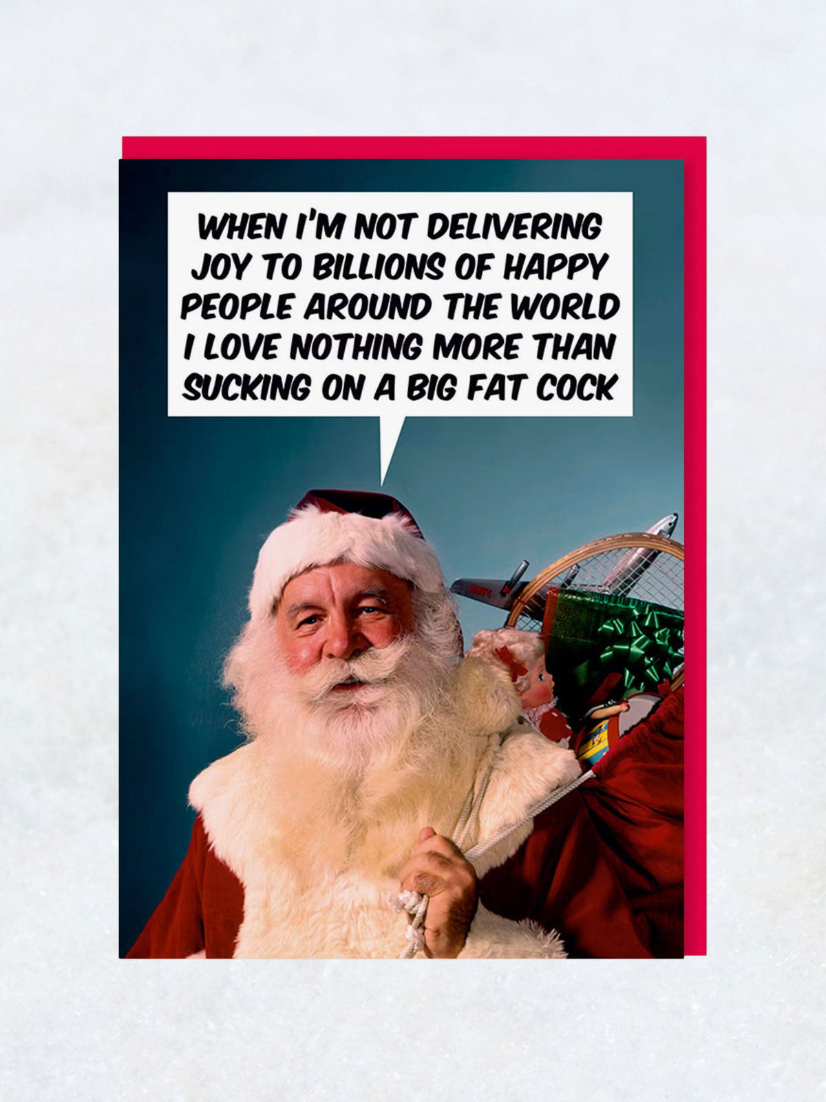 Greeting Card - Santa Suck