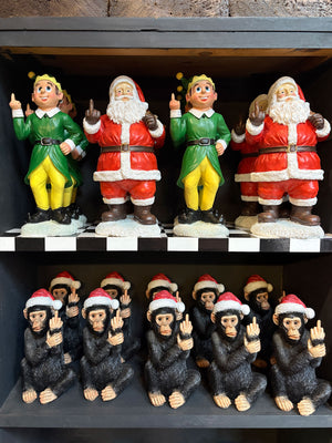 Up Yours Finger Christmas Monkey