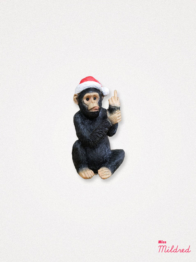 Up Yours Finger Christmas Monkey