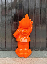 Naughty Finger Gnome 32cm - Orange