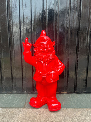 Naughty Finger Gnome 32cm - Red