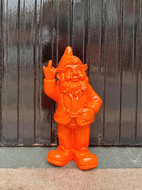 Naughty Finger Gnome 32cm - Orange
