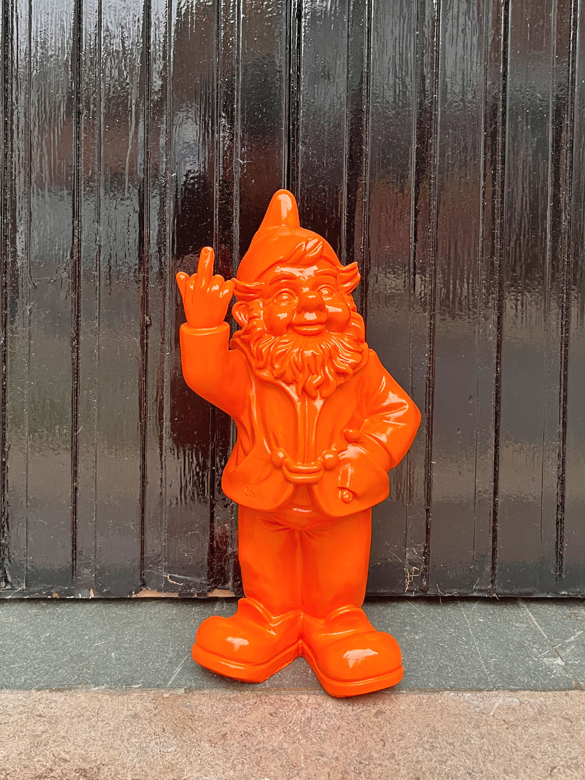 Naughty Finger Gnome 32cm - Orange