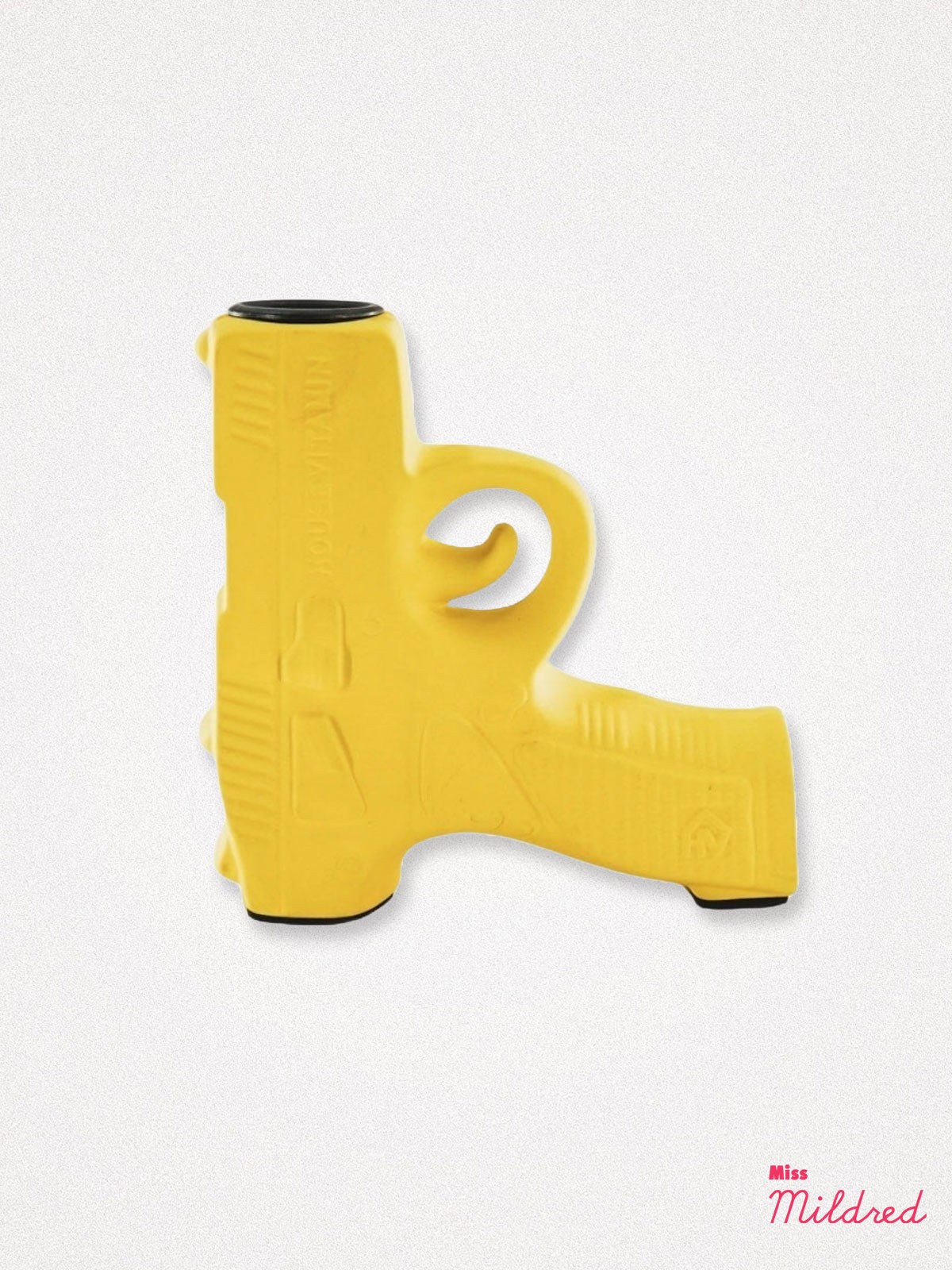 Gun Shaped Candle Holder - Neon Yellow